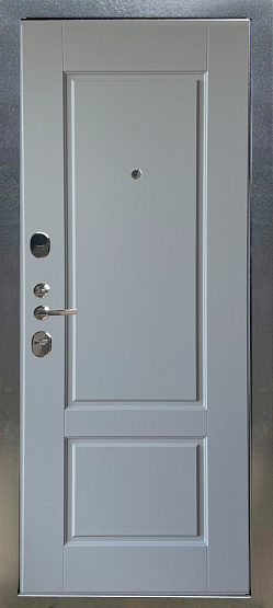 Дверь стальная СТАНДАРТ Антик темное серебро/Силк маус (62) металлические входные двери SHELTER shelter