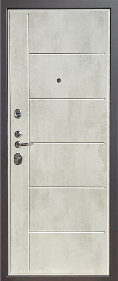 Дверь стальная КОМФОРТ Лен сильвер/Бетон крем (11) металлические входные двери SHELTER shelter