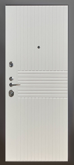 Дверь стальная КОМФОРТ Венге структурный горизонт/Силк сноу (10) металлические входные двери SHELTER shelter