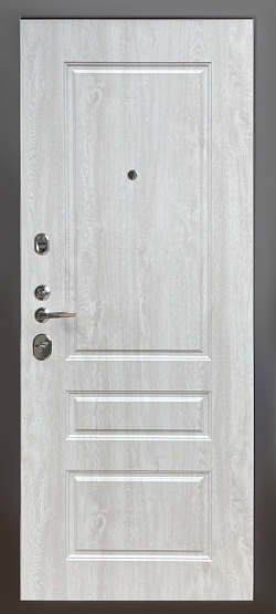 Дверь стальная КОМФОРТ Лофт графит/Сосна белая (2) металлические входные двери SHELTER shelter