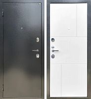Дверь стальная СТАНДАРТ Антик темное серебро/Белый матовый (8)