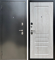 Дверь стальная СТАНДАРТ Антик темное серебро/Сосна белая (2)