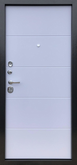 Дверь стальная ОПТИМА-11 Антик темное серебро/Белый матовый металлические входные двери SHELTER shelter