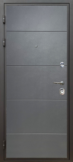 Дверь стальная КОМФОРТ Лофт графит/Белый матовый (14) металлические входные двери SHELTER shelter