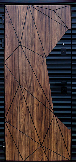 Дверь стальная КАНЬОН Орех каньон коньяк/Белый матовый (В наличии) металлические входные двери SHELTER shelter
