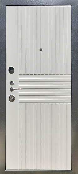 Дверь стальная СТАНДАРТ Антик темное серебро/Силк сноу (10) металлические входные двери SHELTER shelter