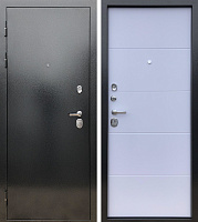 Дверь стальная ОПТИМА-11 Антик темное серебро/Белый матовый