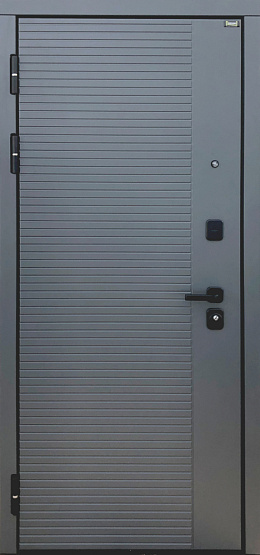 Дверь стальная ГОРИЗОНТ Антрацит матовый/Белый матовый металлические входные двери SHELTER shelter
