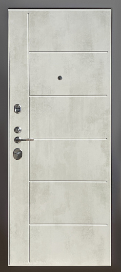 Дверь стальная КОМФОРТ Дуб шале серебро/Бетон крем (11) металлические входные двери SHELTER shelter