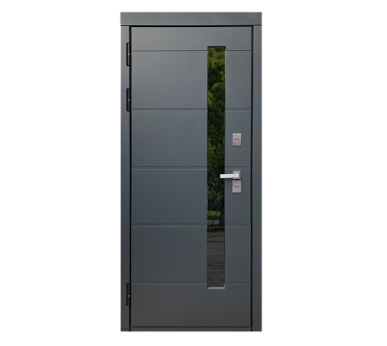 Дверь стальная СЕВЕР (с терморазрывом) Эмаль RAL-7024/ Белый матовый металлические входные двери SHELTER shelter