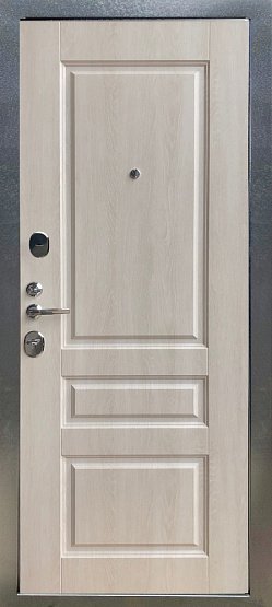 Дверь стальная СТАНДАРТ Антик темное серебро/Дуб филадельфия крем (3) металлические входные двери SHELTER shelter