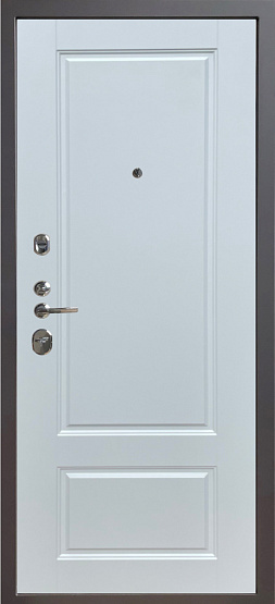 Дверь стальная КОМФОРТ Дуб шале серебро/Белый матовый (4) металлические входные двери SHELTER shelter