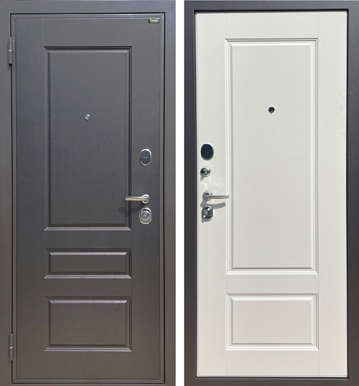 Дверь стальная СТАНДАРТ Дуб английский/Силк тирамиссу металлические входные двери SHELTER shelter