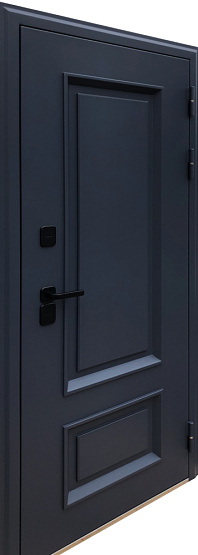 Дверь стальная ГРАНИТ (с терморазрывом) Муар RAL-7024/ Белый матовый металлические входные двери SHELTER shelter