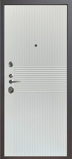 Дверь стальная КОМФОРТ Черная шагрень/Силк сноу (10) металлические входные двери SHELTER shelter